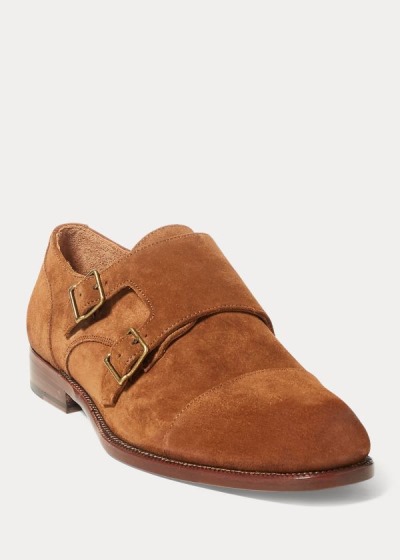 Zapatos Con Hebilla Polo Ralph Lauren Hombre Marrom - Ardenall Suede - XLPZF1295